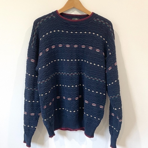 Jack Henry Knit Blue Men's Sweater - Picture 1 of 6